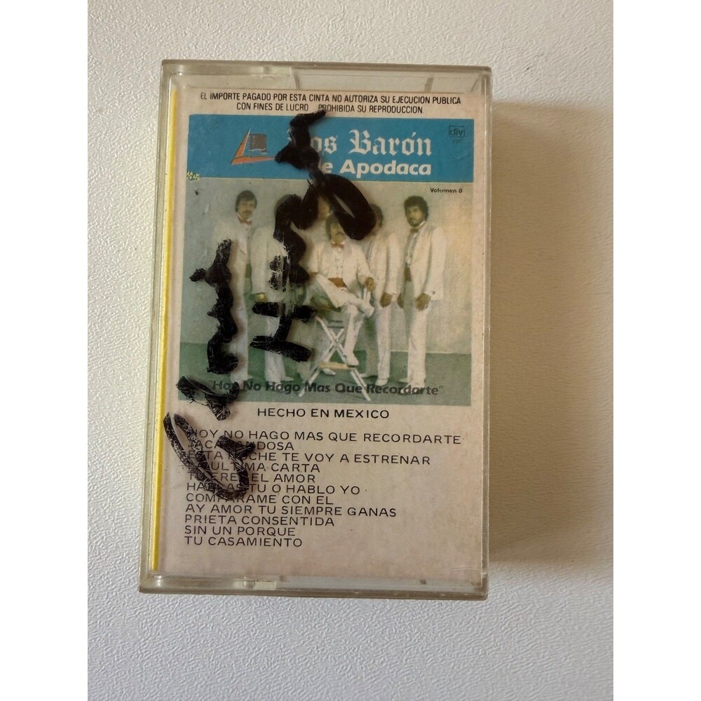 Los Baron De Apodaca Cassette Tape X DLV 327 Import Mexico Play Tested
